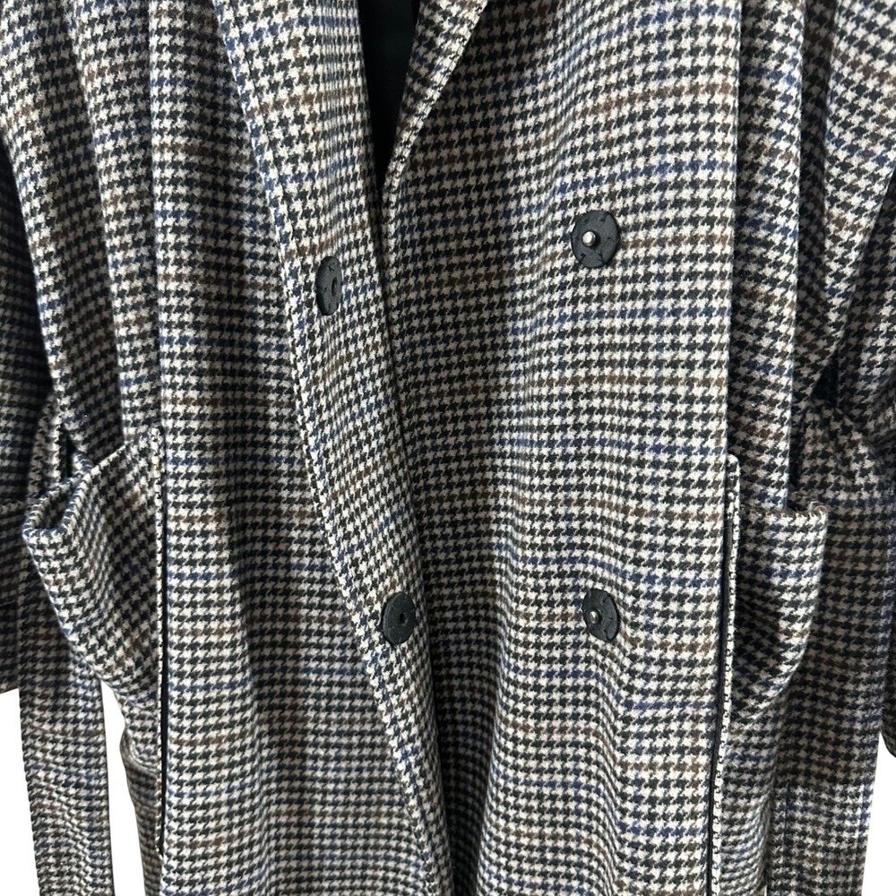 BCBGeneration Women's Peacoat Long Houndstooth Belted Wool Blend Size XXL‎ - Picture 7 of 16